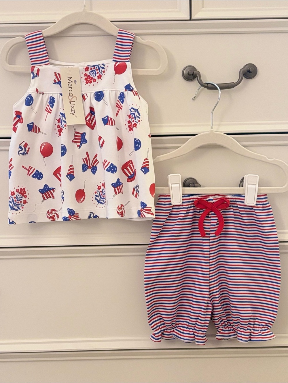 NWT Marco & Lizzy 2Pc Patriotic Set Size 18 Months